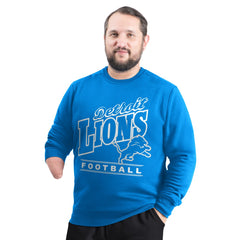 Detroit Lions G-III Sports by Carl Banks Adaptive Headliner Team Name Graphic Fleece Pullover Sweatshirt | NFL Sale