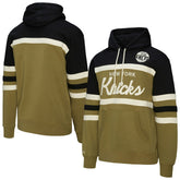Olive/Black New York Knicks Double Clutch Head Coach Hoodie | NBA