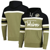 Olive/Black Minnesota Timberwolves Double Clutch Head Coach Hoodie | NBA