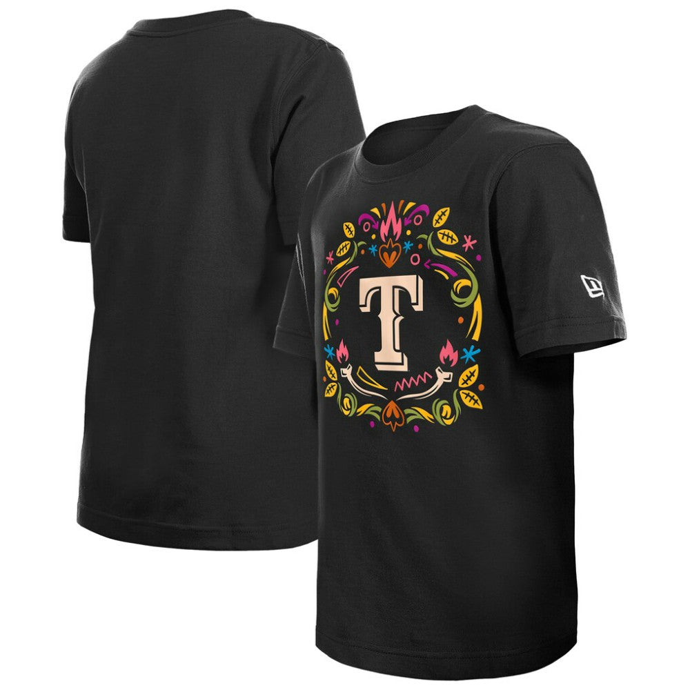 Texas Rangers New Era Youth Día de los Muertos T-Shirt - MLB T-shirts