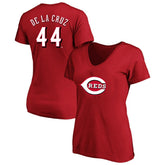 Elly De La Cruz Cincinnati Reds Profile Women's Plus Size Name & Number V-Neck T-Shirt - MLB T-shirts