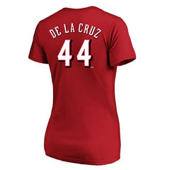 Elly De La Cruz Cincinnati Reds Profile Women's Plus Size Name & Number V-Neck T-Shirt - MLB T-shirts