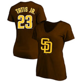 Fernando Tatis Jr. San Diego Padres Profile Women's Plus Size Name & Number V-Neck T-Shirt - MLB T-shirts