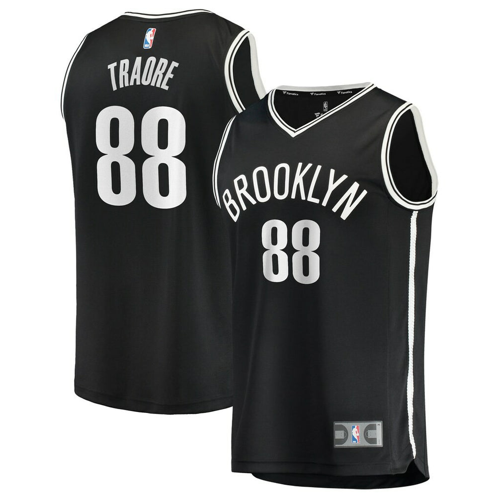 Black Nolan Traoré Brooklyn Nets Youth Fast Break Replica Jersey | NBA