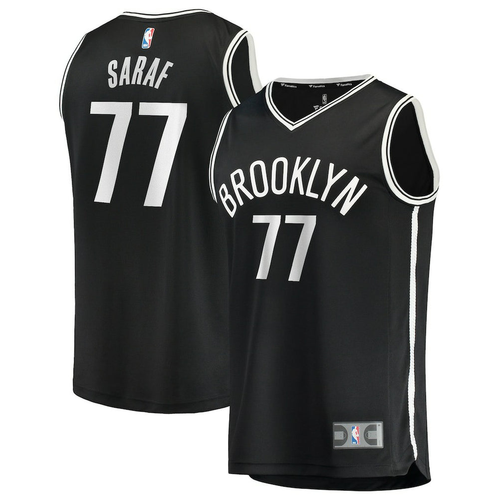 Black Ben Saraf Brooklyn Nets Youth Fast Break Replica Jersey | NBA