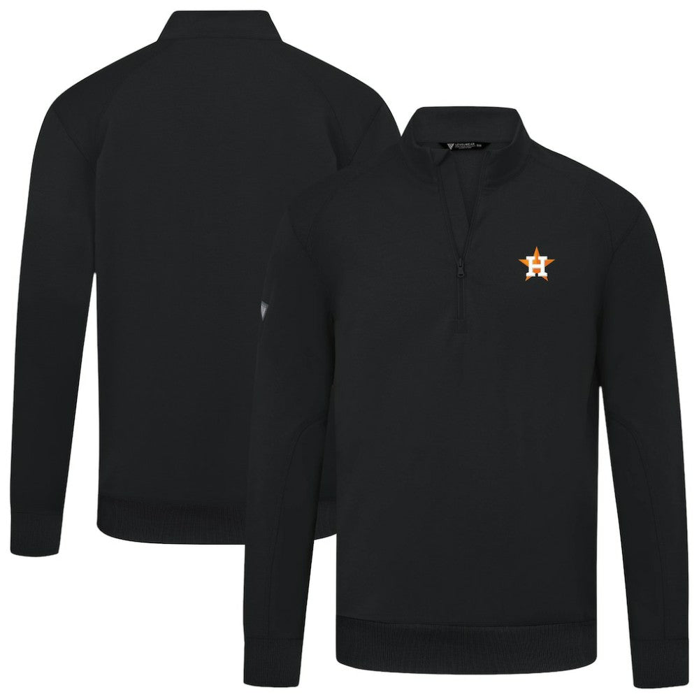 Houston Astros Levelwear Upright Insignia Tri-Blend Quarter-Zip Pullover - MLB Pullover