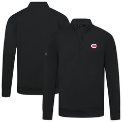 Cincinnati Reds Levelwear Upright Insignia Tri-Blend Quarter-Zip Pullover - MLB Pullover