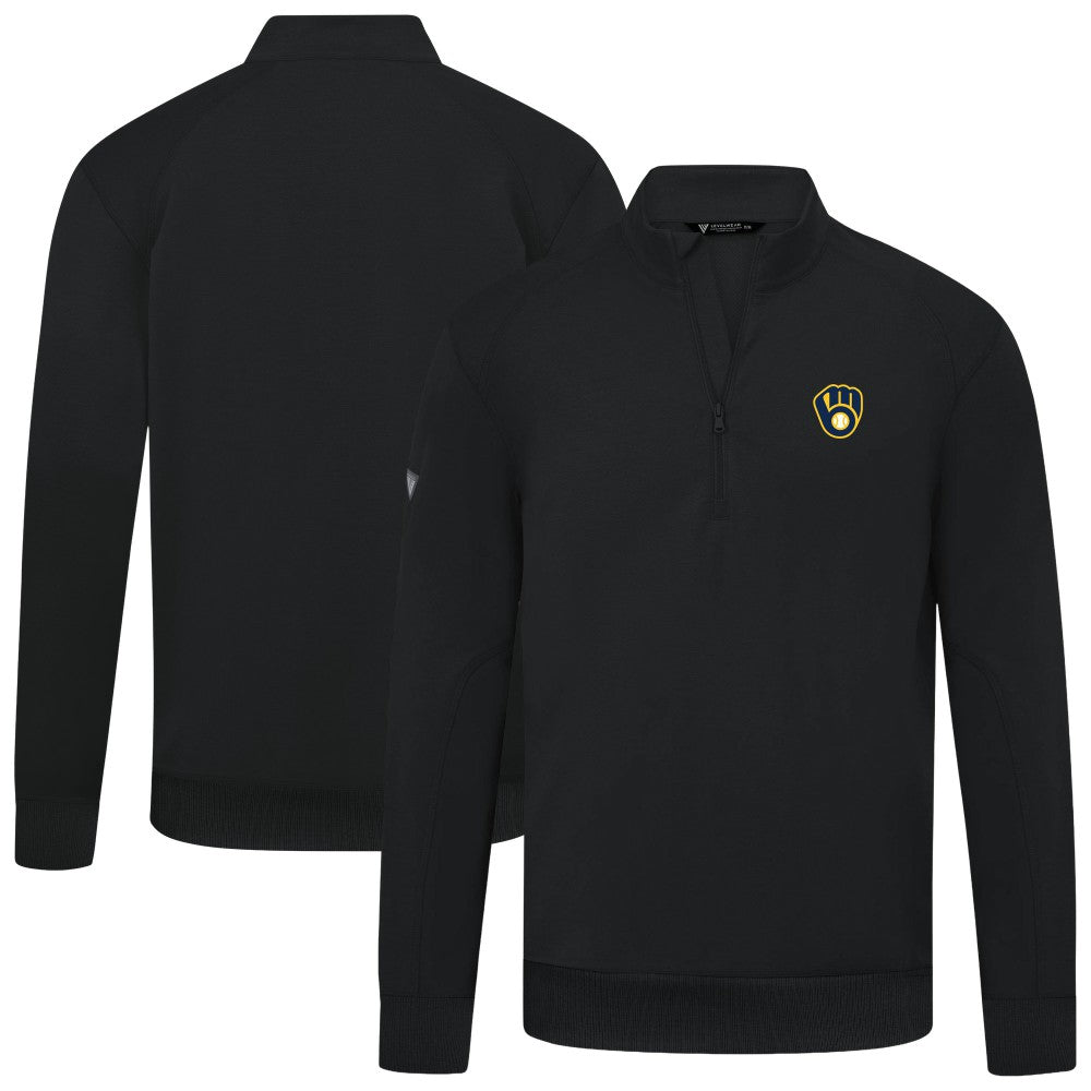 Milwaukee Brewers Levelwear Upright Insignia Tri-Blend Quarter-Zip Pullover - MLB Pullover