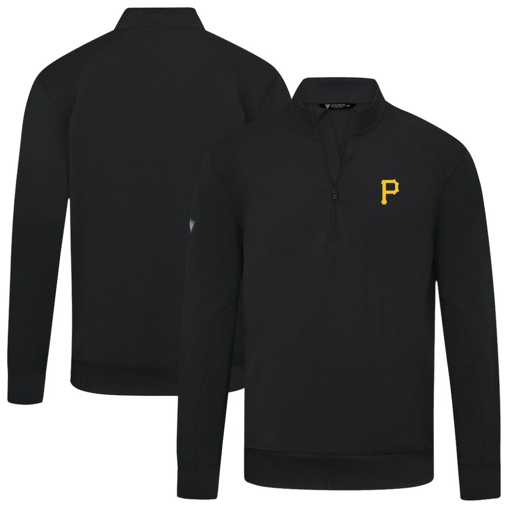 Pittsburgh Pirates Levelwear Upright Insignia Tri-Blend Quarter-Zip Pullover - MLB Pullover