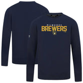 Milwaukee Brewers Levelwear Mandate Carve Tri-Blend Sweatshirt - MLB Sweatshirts