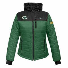 Green Bay Packers ActionHeat Women's 5V Battery Heated Insulated Puffer Full-Zip Jacket | NFL US