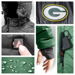 Green Bay Packers ActionHeat Women's 5V Battery Heated Insulated Puffer Full-Zip Jacket | NFL US