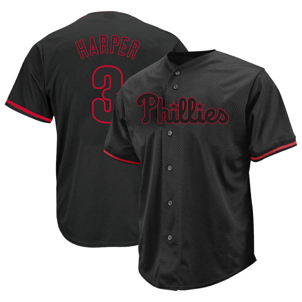 Bryce Harper Philadelphia Phillies Profile Big & Tall Pop Fashion Jersey - MLB Jerseys