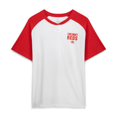 Elly De La Cruz Cincinnati Reds Profile Women's Plus Size Name & Number Raglan Henley T-Shirt - MLB T-shirts