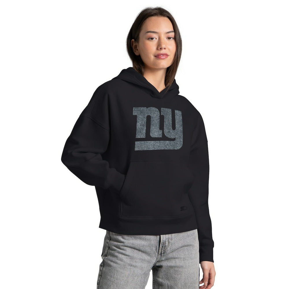 New York Giants Starter Women's Rhinestone Relaxed Hoodie | NFL Sale