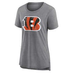 Cincinnati Bengals Women's Heritage Custom Name & Number Tri-Blend T-Shirt | NFL Outlet
