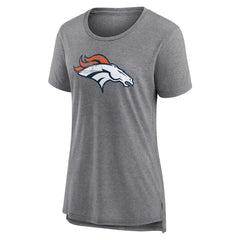 Denver Broncos Women's Heritage Custom Name & Number Tri-Blend T-Shirt | NFL Sale