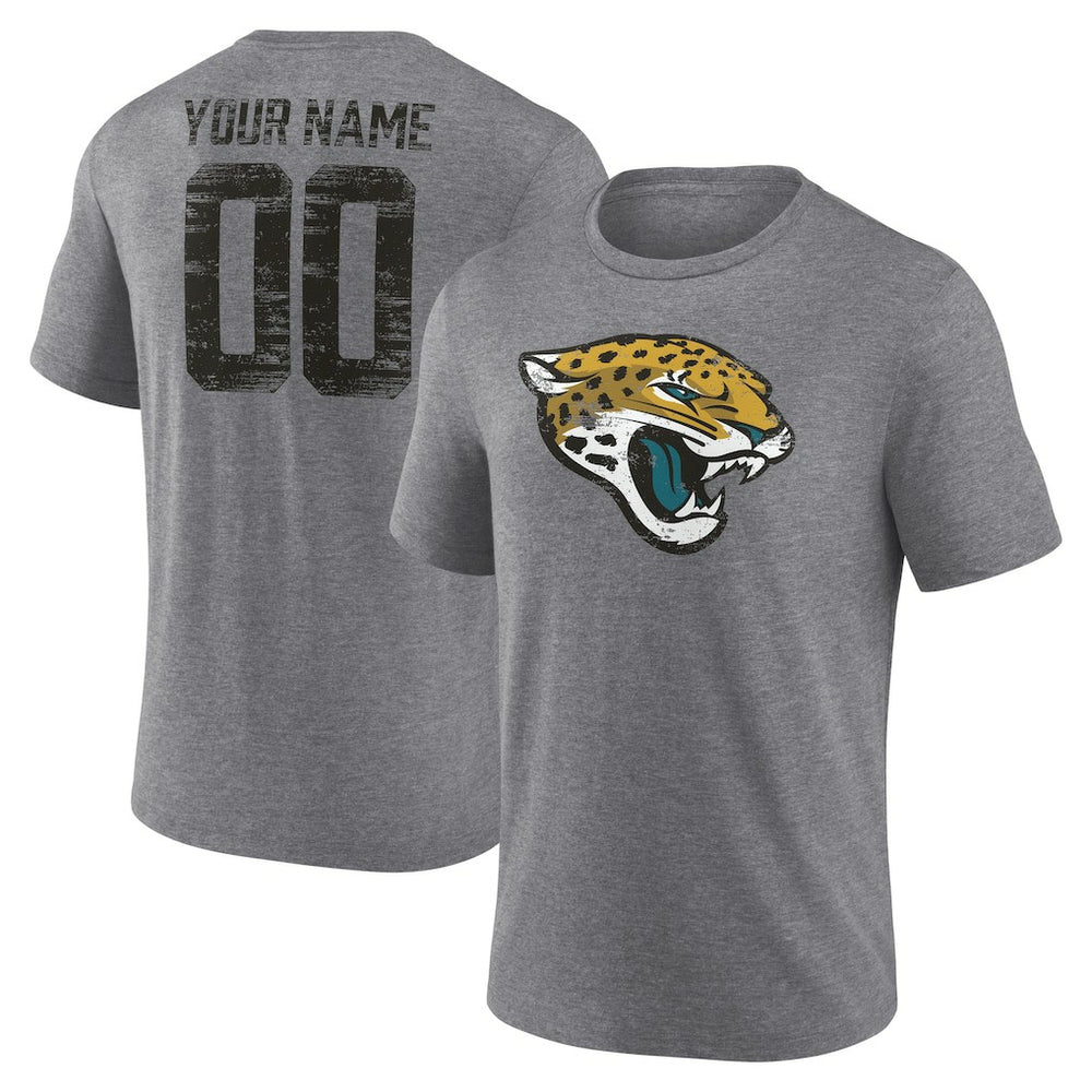 Jacksonville Jaguars Heritage Custom Name & Number Tri-Blend T-Shirt | NFL Online
