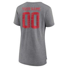 Kansas City Chiefs Women's Heritage Custom Name & Number Tri-Blend T-Shirt | NFL On sale