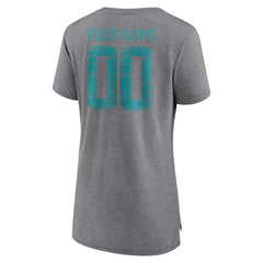 Miami Dolphins Women's Heritage Custom Name & Number Tri-Blend T-Shirt | NFL Near me
