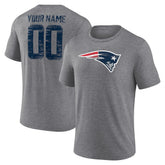 New England Patriots Heritage Custom Name & Number Tri-Blend T-Shirt | NFL New