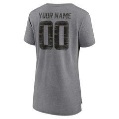 Tampa Bay Buccaneers Women's Heritage Custom Name & Number Tri-Blend T-Shirt | NFL Hot