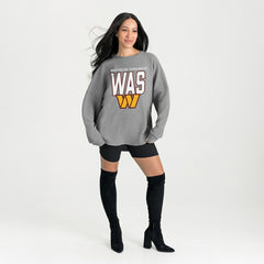 Washington Commanders Gameday Couture Women's Oversized Pure Motion Corded Sweatshirt | NFL Discount
