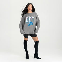 Detroit Lions Gameday Couture Women's Oversized Pure Motion Corded Sweatshirt | NFL On sale