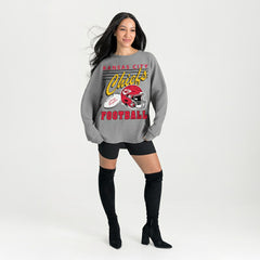 Kansas City Chiefs Gameday Couture Women's Oversized Sweet Victory Corded Sweatshirt | NFL New
