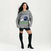 Seattle Seahawks Gameday Couture Women's Oversized Sweet Victory Corded Sweatshirt | NFL Sale
