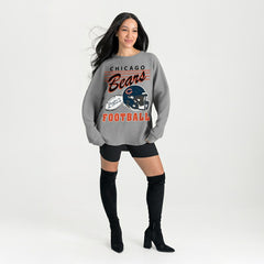 Chicago Bears Gameday Couture Women's Oversized Sweet Victory Corded Sweatshirt | NFL Hot
