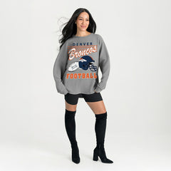 Denver Broncos Gameday Couture Women's Oversized Sweet Victory Corded Sweatshirt | NFL Hot