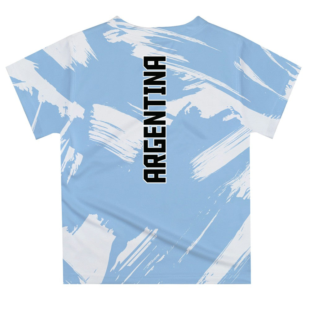 Argentina National Team Vive La Fete Toddler Paint Brush T-Shirt for sale - Light Blue