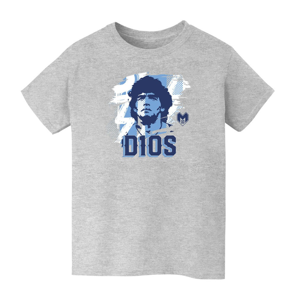 Diego Maradona Argentina National Team Vive La Fete Youth D10S T-Shirt for sale - Gray