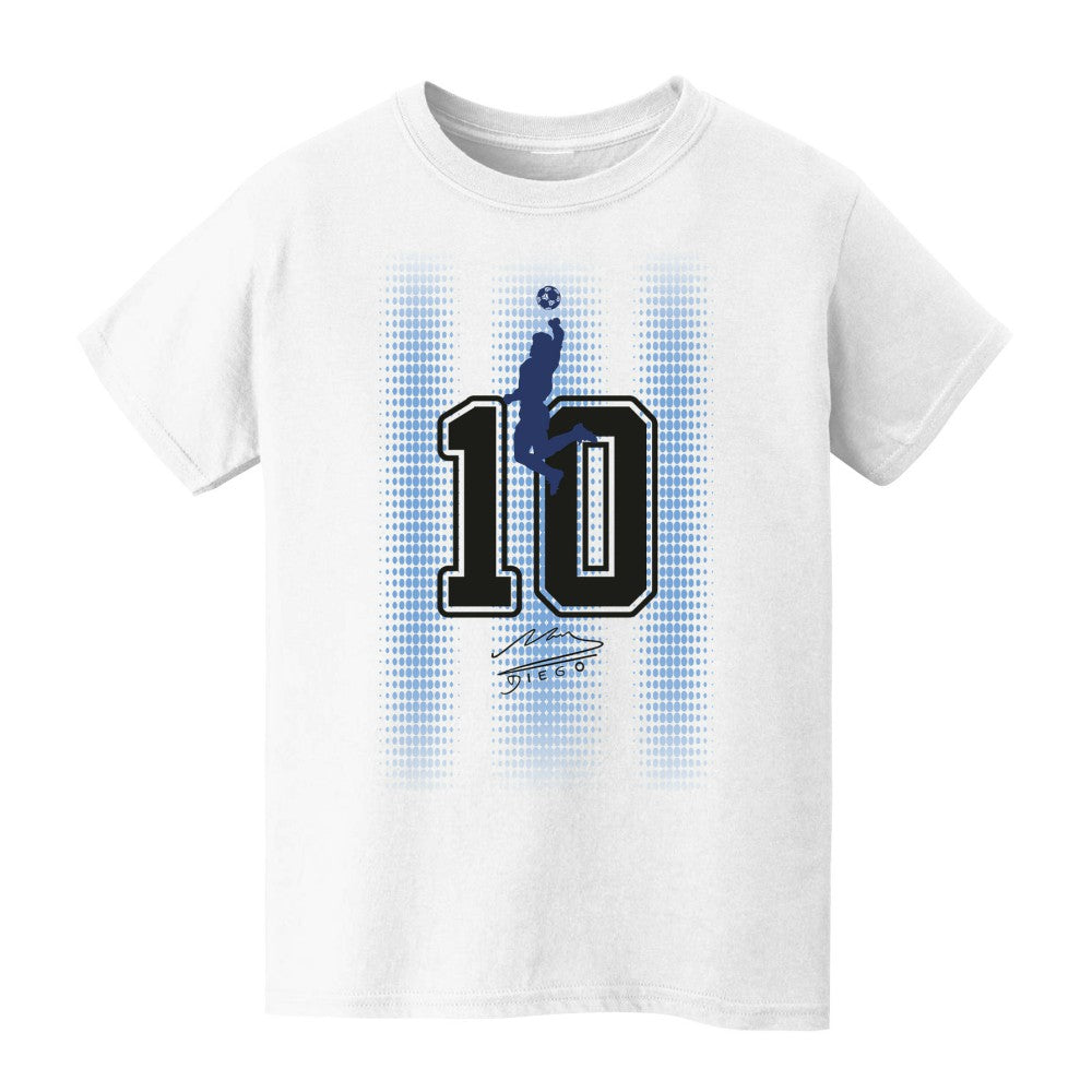Diego Maradona Argentina National Team Vive La Fete Toddler Number & Signature T-Shirt for sale - White