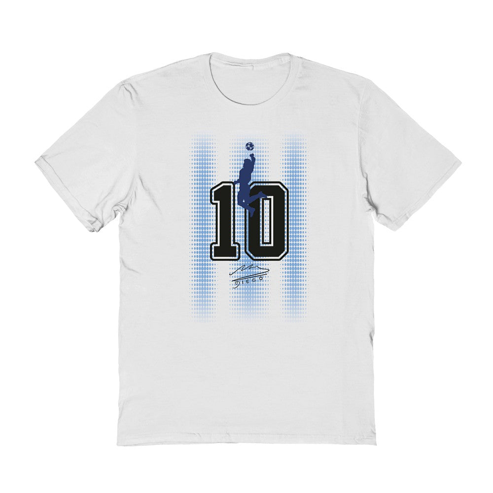 Diego Maradona Argentina National Team Vive La Fete Women's Number & Signature T-Shirt for sale - White