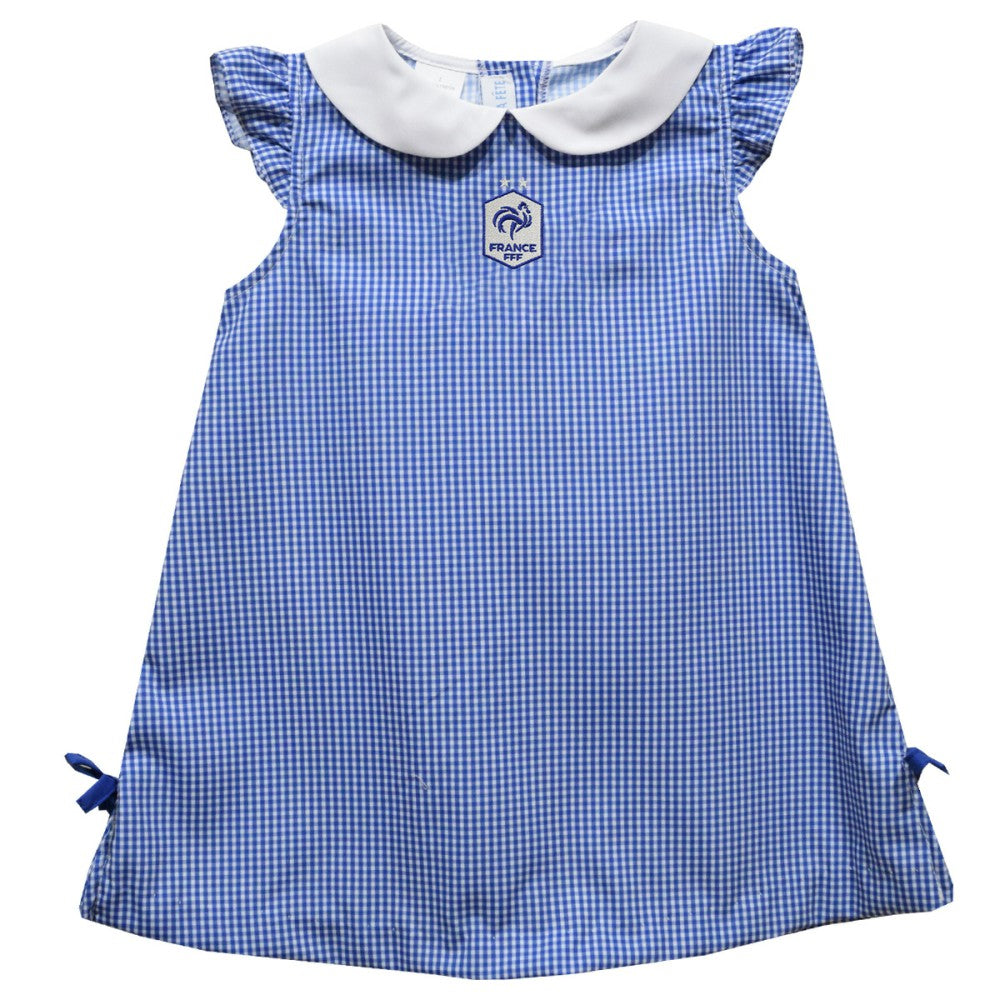 France National Team Vive La Fete Girls Toddler Mini Check Pattern A-Line Dress for sale - Royal