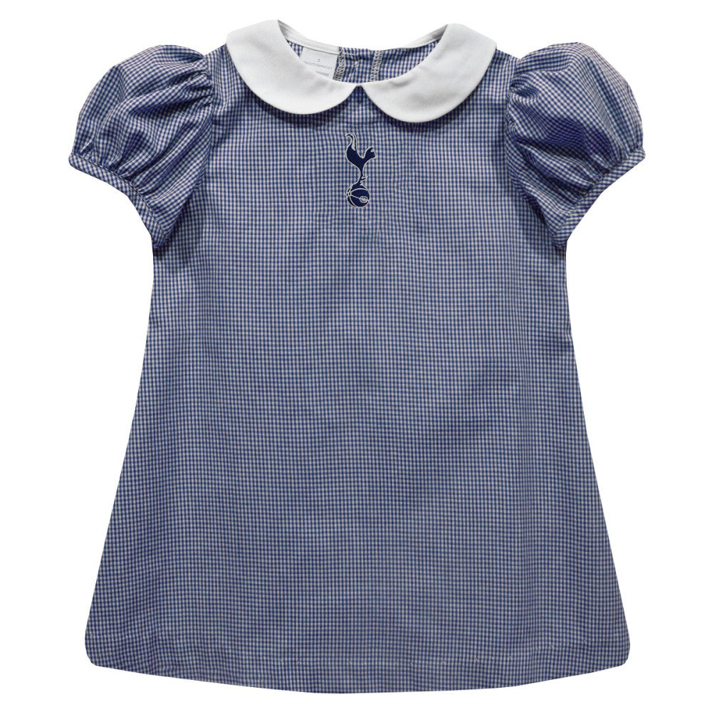 Tottenham Hotspur Vive La Fete Girls Toddler Gingham Puffy A-Line Dress Sale - Navy