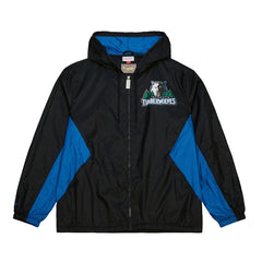 Black Minnesota Timberwolves Playmaker Full-Zip Hooded Windbreaker Jacket | NBA