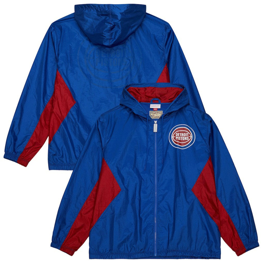 Blue Detroit Pistons Playmaker Full-Zip Hooded Windbreaker Jacket sale | NBA