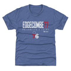 Royal VJ Edgecombe Philadelphia 76ers 500 Level Youth Elite Name & Number T-Shirt | NBA