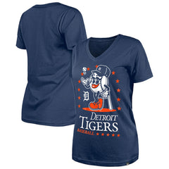 Detroit Tigers New Era Women's Little Miss 2 V-Neck T-Shirt - MLB T-shirts