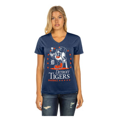 Detroit Tigers New Era Women's Little Miss 2 V-Neck T-Shirt - MLB T-shirts