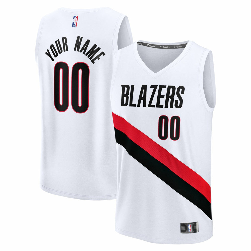 White Portland Trail Blazers Fast Break Replica Custom Jersey | NBA