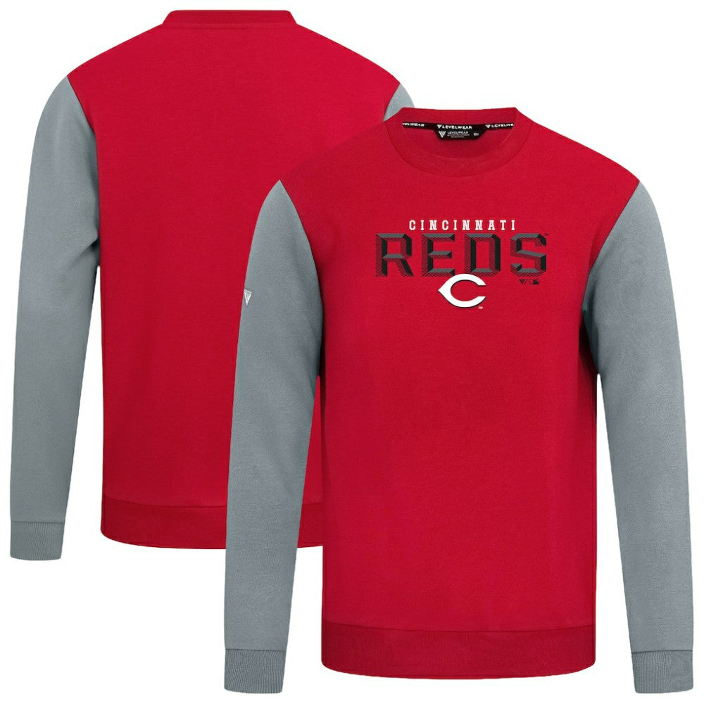 Cincinnati Reds Levelwear Throwback Ultimate Carve Sweatshirt - MLB Sweatshirts
