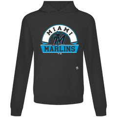 Miami Marlins Levelwear Relay Banner Arch Pullover Hoodie - MLB Hoodies