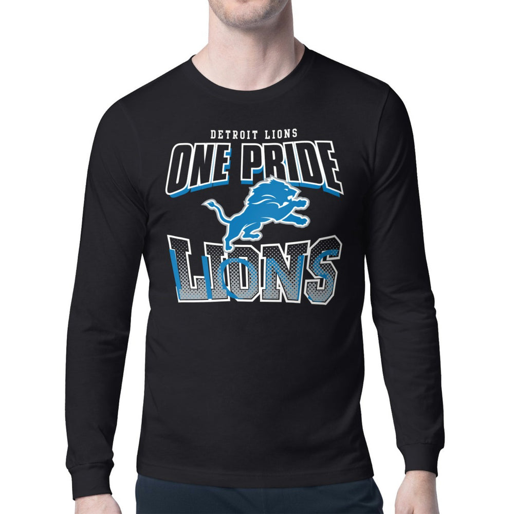 Detroit Lions Starter Comic Style Slogan Long Sleeve T-Shirt | NFL Discount