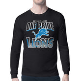 Detroit Lions Starter Comic Style Slogan Long Sleeve T-Shirt | NFL Discount