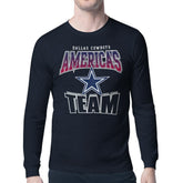 Dallas Cowboys Starter Comic Style Slogan Long Sleeve T-Shirt | NFL Hot