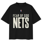 Black Brooklyn Nets Fear of God x NBA Classic Fit T-Shirt | NBA